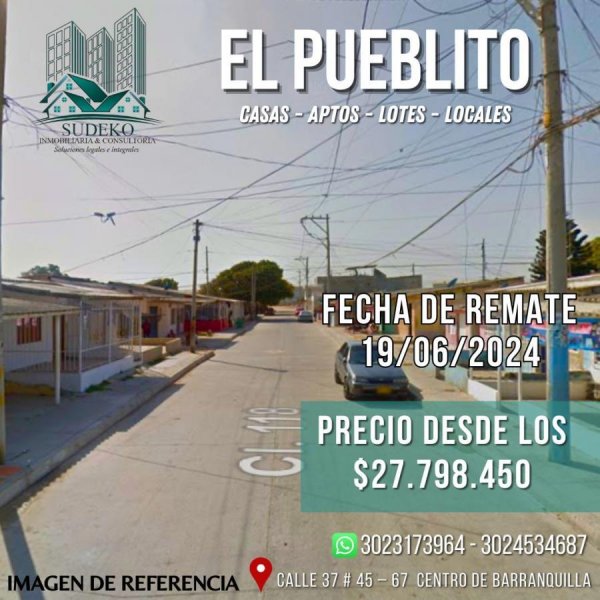 Casa en Venta en EL PUEBLITO Barranquilla, Atlántico