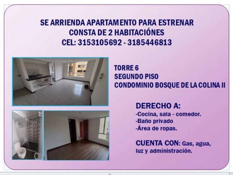 Apartamento en Arriendo en bosque de la colina II Pasto, Nariño