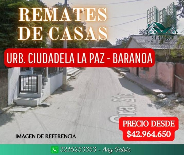 Casa en Venta en URB. CIUDADELA LA PAZ Baranoa, Atlántico