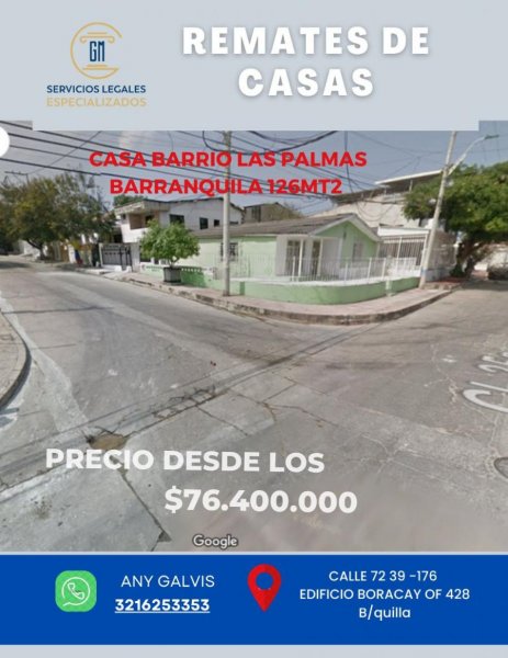 Casa en Venta en LAS PALMAS Barranquilla, Atlántico