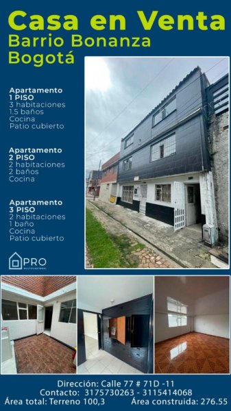 Casa en Venta en Bonanza Engativ, Bogota D.C