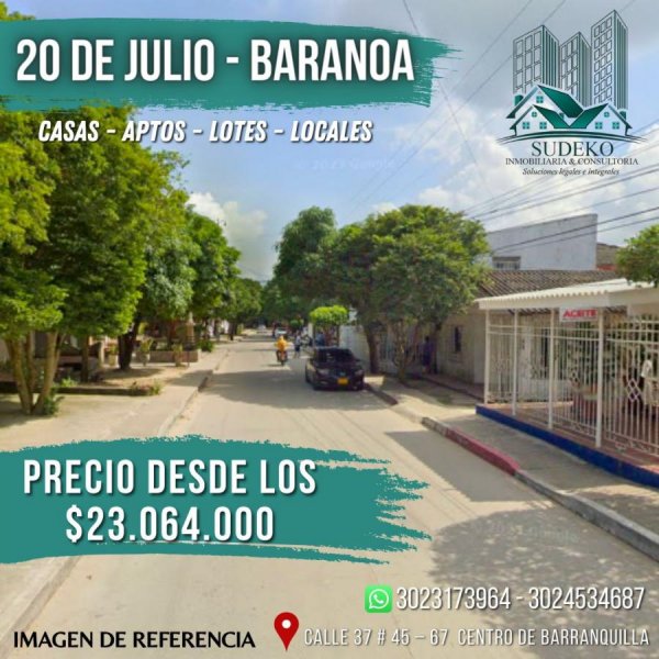 Casa en Venta en 20 DE JULIO Baranoa, Atlántico