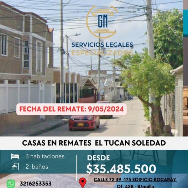 Casa en Venta en EL TUCAN Soledad, Atlántico