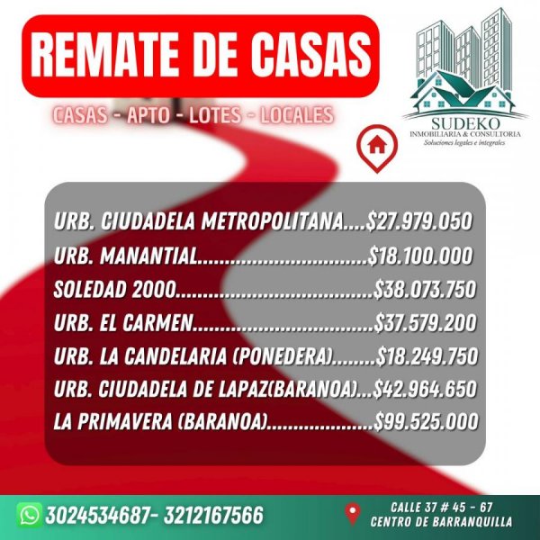 Casa en Venta en  Barranquilla, Atlántico