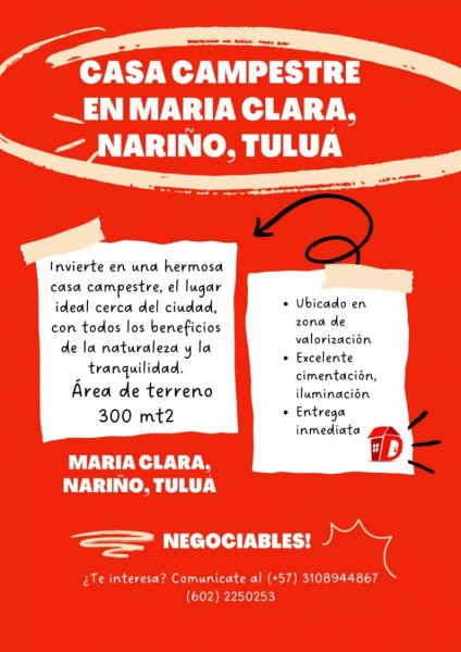 Casa en Venta en Nari?o Tuluá, Valle del Cauca