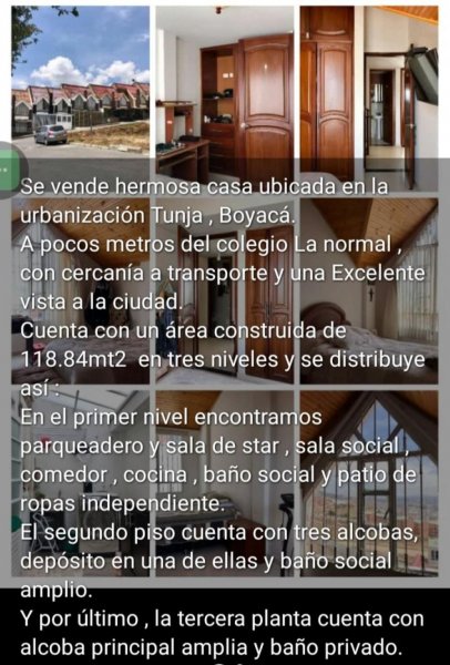 Casa en Venta en calle 1 1 1 Tunja, Boyacá